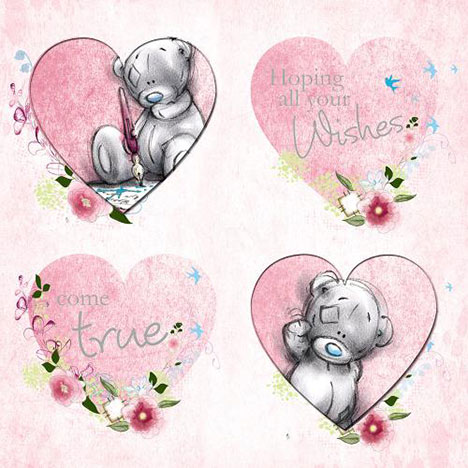 Birthday Wishes Four Hearts Me to You Bear Card £2.49
